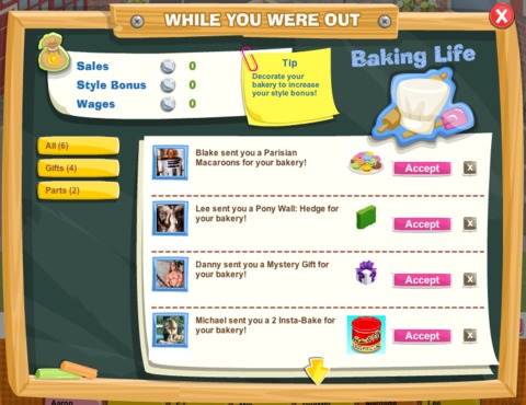 Baking Life message center